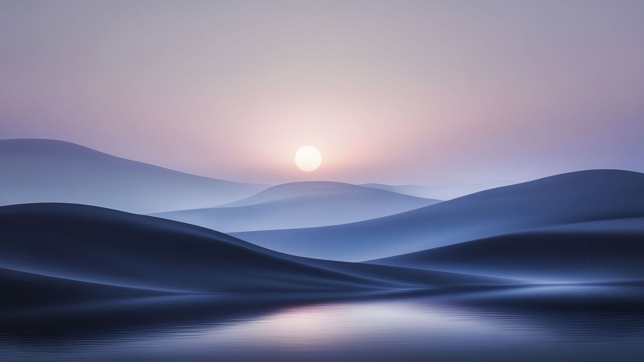 Gentle Sunrise Over Tranquil Waters 4K Wallpaper