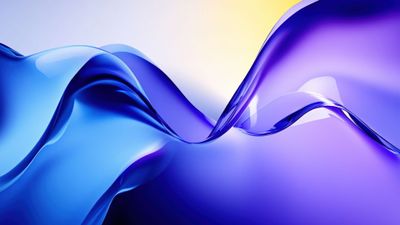 Abstract Gradient Glass Waves 4K Wallpaper