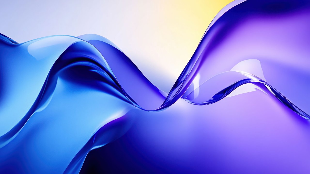 Abstract Gradient Glass Waves 4K Wallpaper