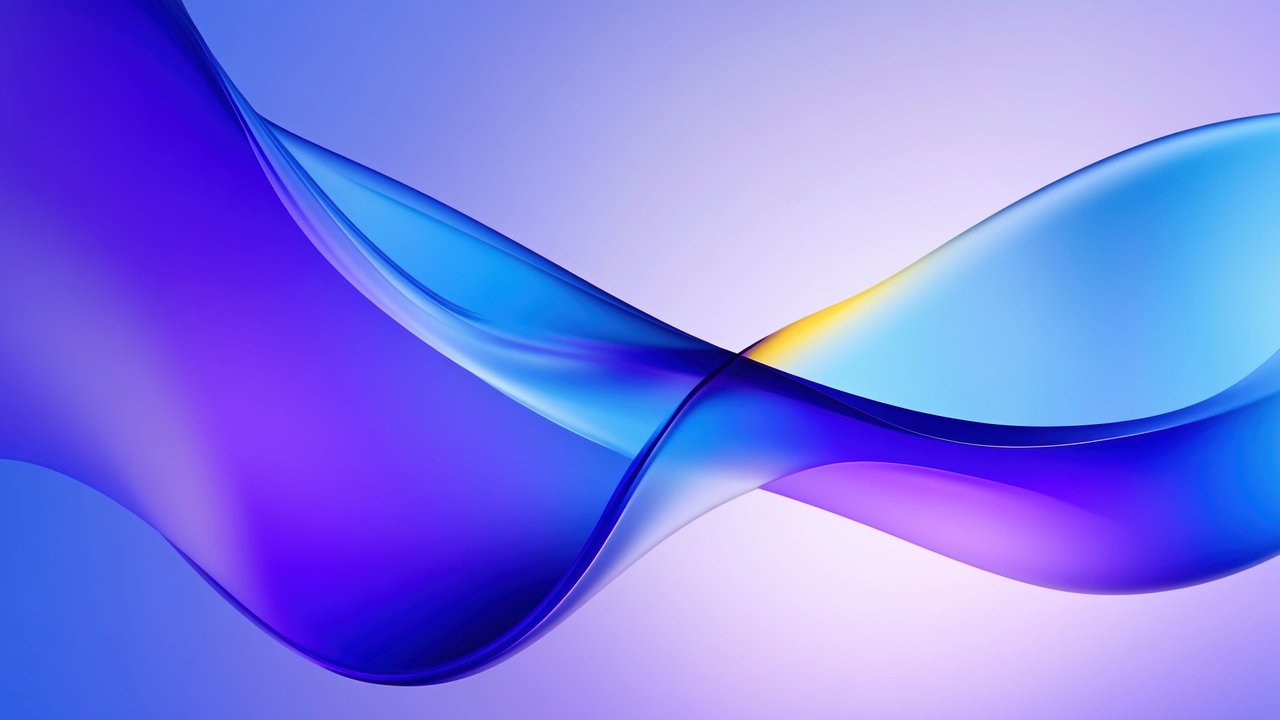 Colorful Glass Waves 4K Wallpaper