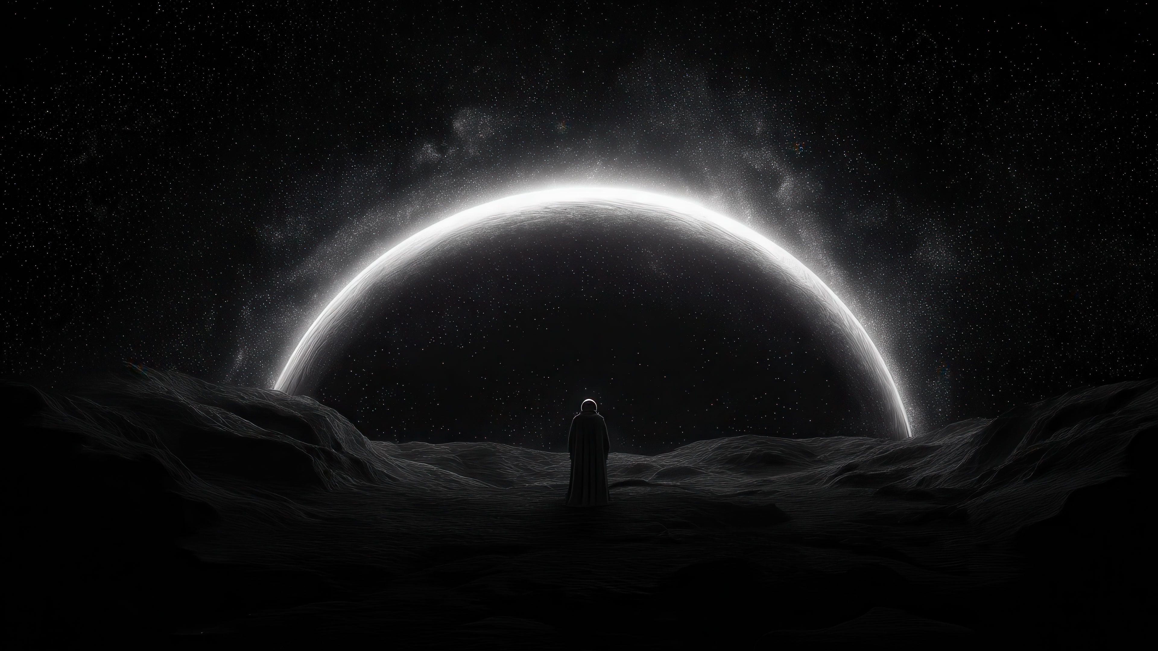 Figure On Dark Planet Watches Celestial Arc