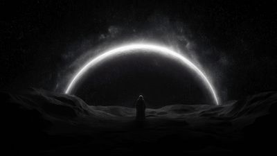 Figure On Dark Planet Watches Celestial Arc