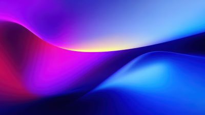 Purple Blue Gradient Wave Digitl Art Wallpaper