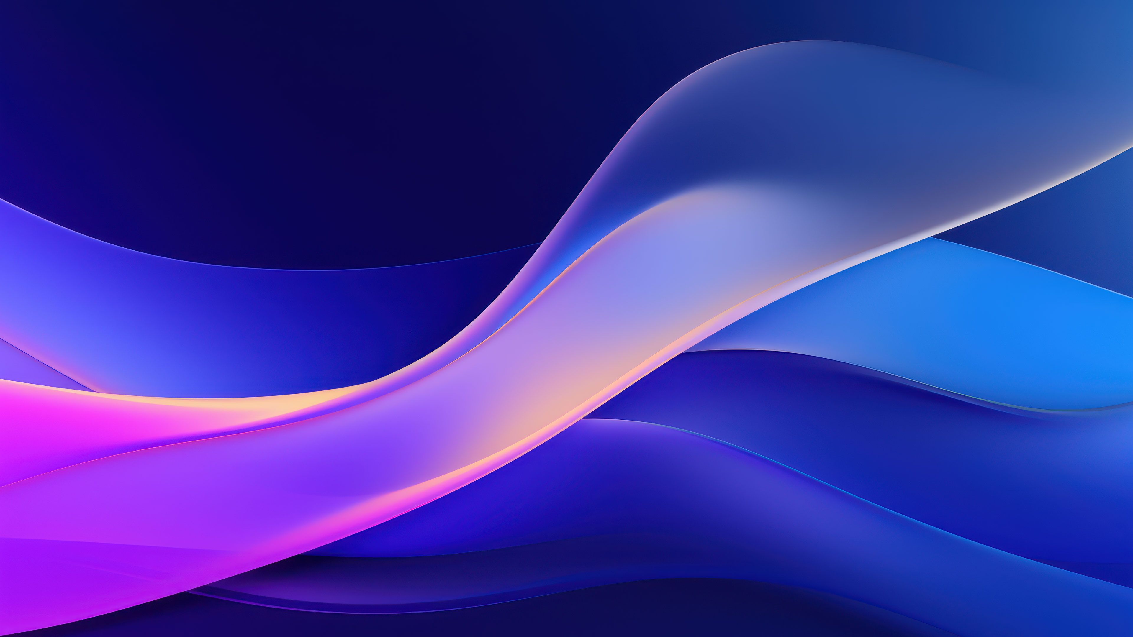 Abstract Wavy Gradient Digital Art Wallpaper
