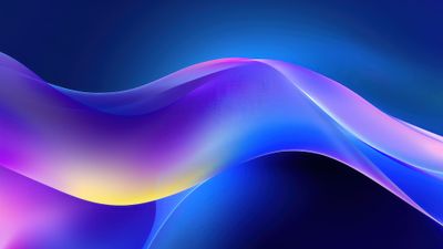 Abstract Gradient Wave Digital Art Wallpaper