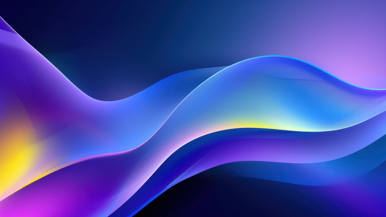 Abstract Gradient Wavy Digital Art Wallpaper