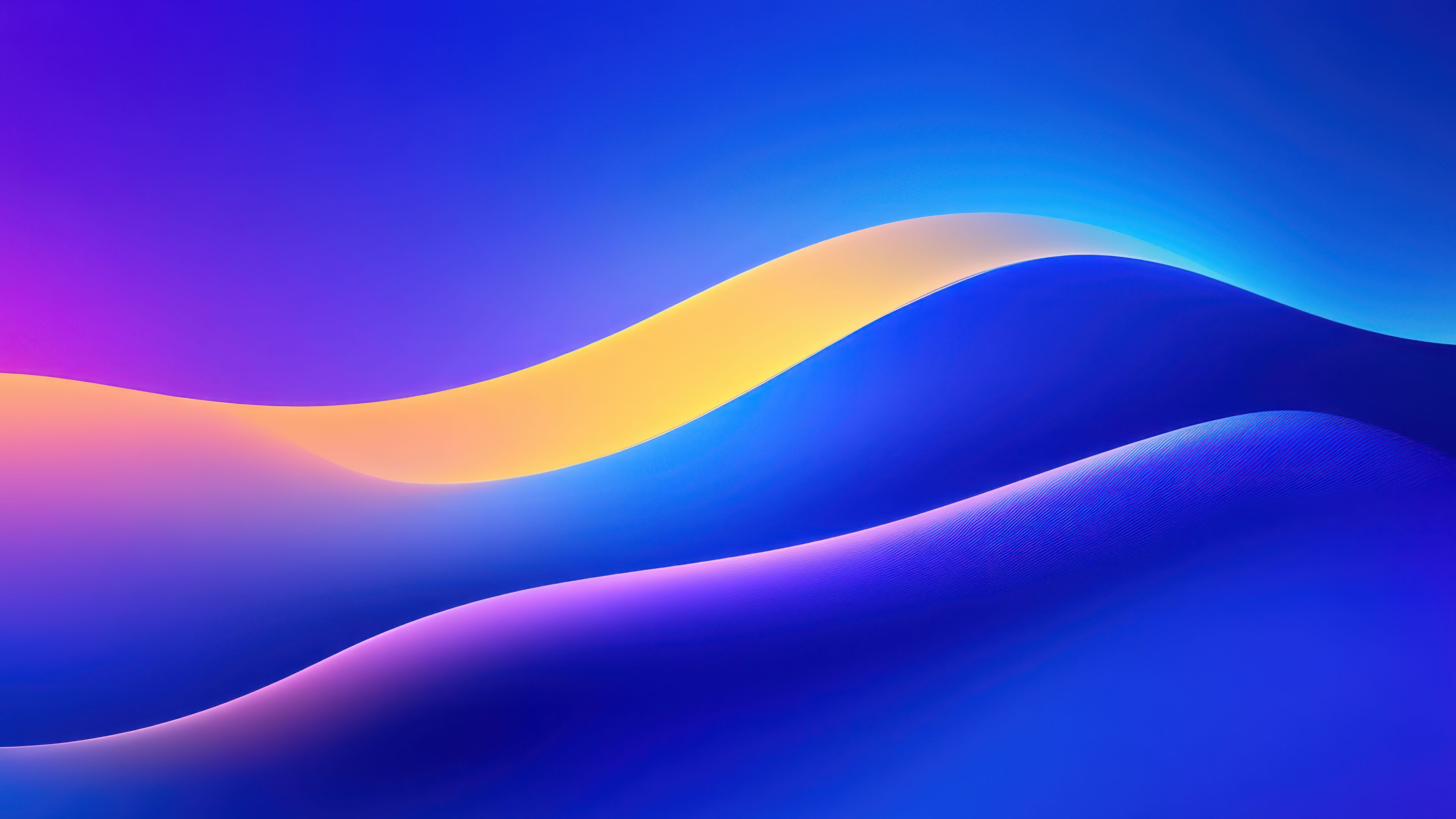 Abstract Wavy Gradient Digital Art Wallpaper