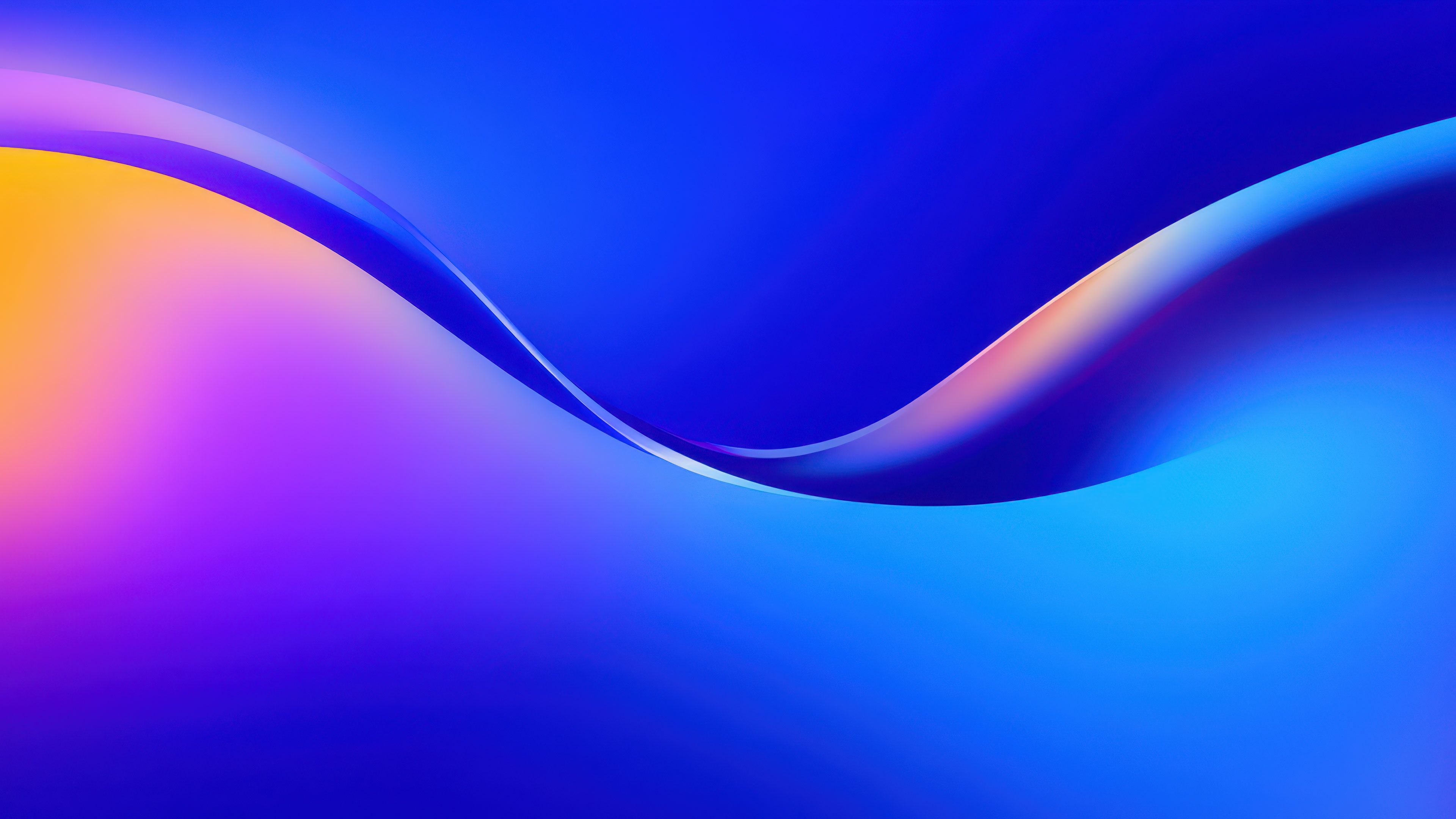 Colorful Abstract Gradient Waves Digital Art Wallpaper