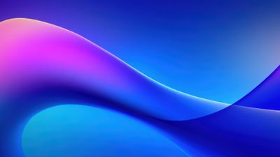 Blue Purple Gradient Curves Digital Art Wallpaper