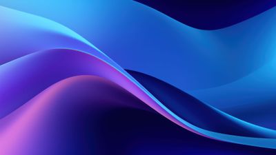 Abstract Blue Purple Pink Digital Art Waves Wallpaper