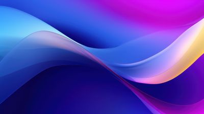Abstract Blue Purple Gradient Wavy Digital Art Wallpaper