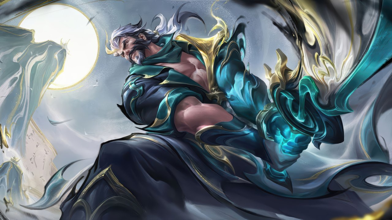 Tryndamere Calligraphia Skin LoL Wild Rift