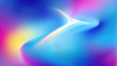 Abstract Blue Pink Yellow Gradient Digital Art Wallpaper