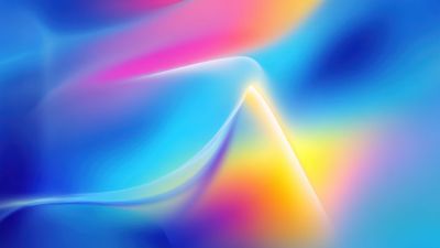 Colorful Gradient Abstract Digital Art Wave Wallpaper