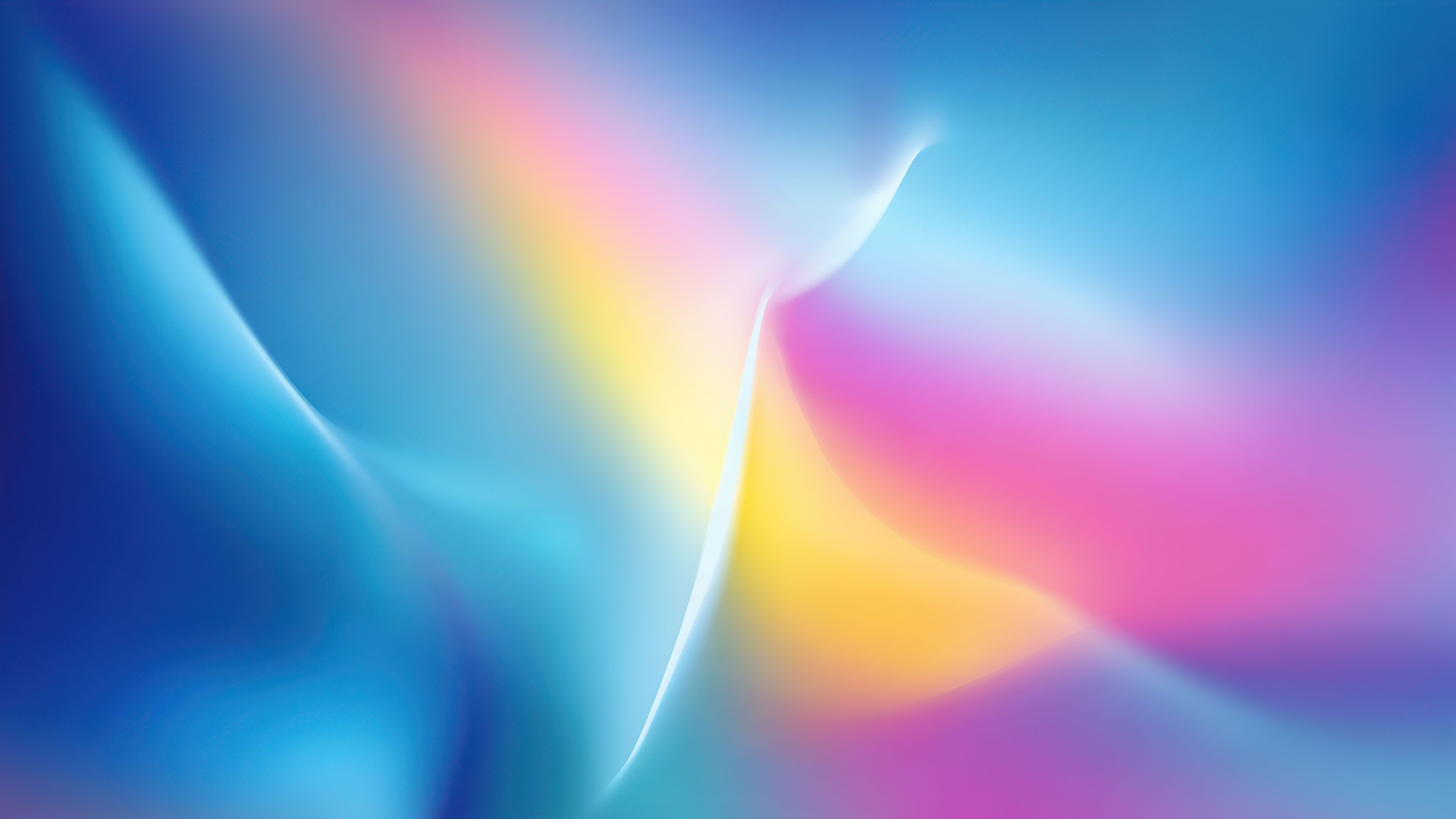 Blue Pink Yellow Gradient Digital Art Wallpaper