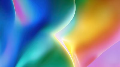 Colorful Gradient Abstract Digital Art Wave Wallpaper