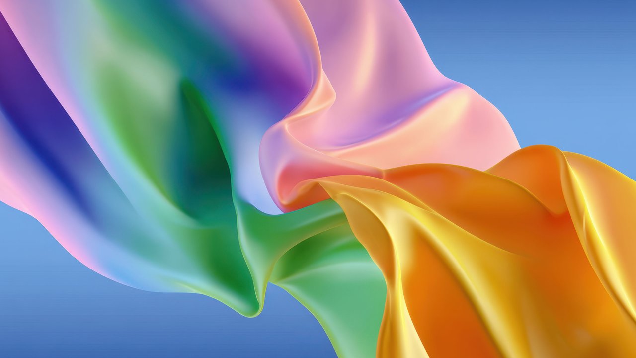 Abstract Flowing Colorful Digital Art Wallpaper