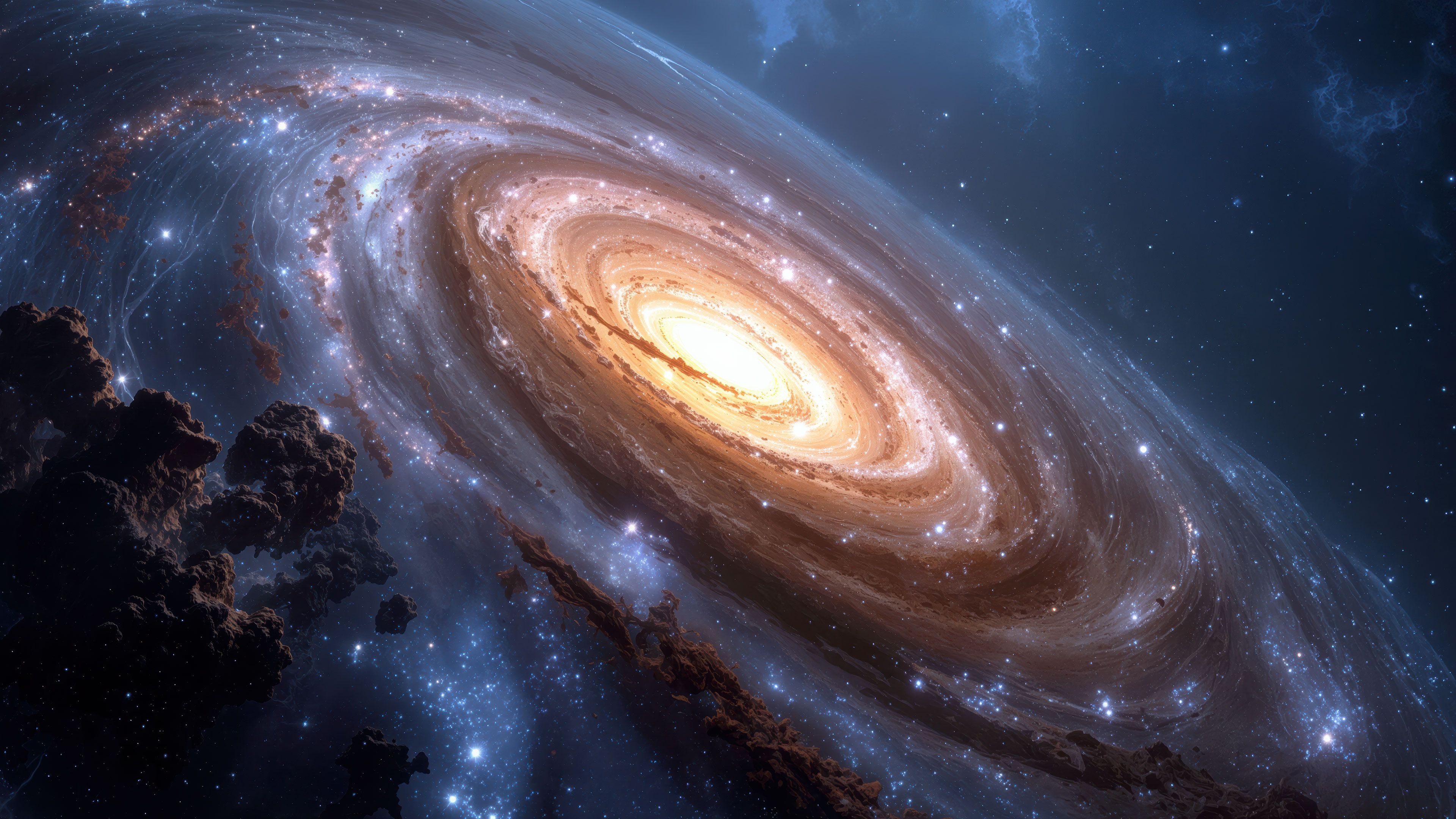 Spiral Galaxy Stars Cosmic Nebula Space Wallpaper