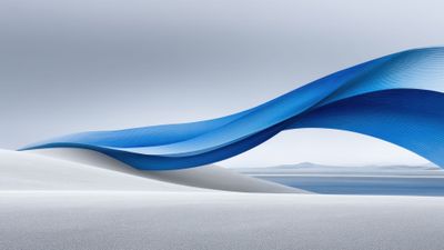 Blue Abstract Wave Digital Art Wallpaper