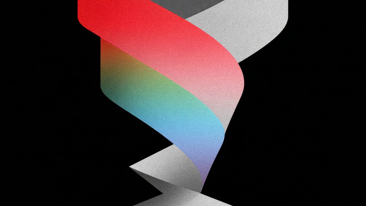 Textured Abstract Ribbon Gradient Digital Art Wallpaper