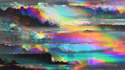 Colorful Glitch Abstract Digital Art Wallpaper