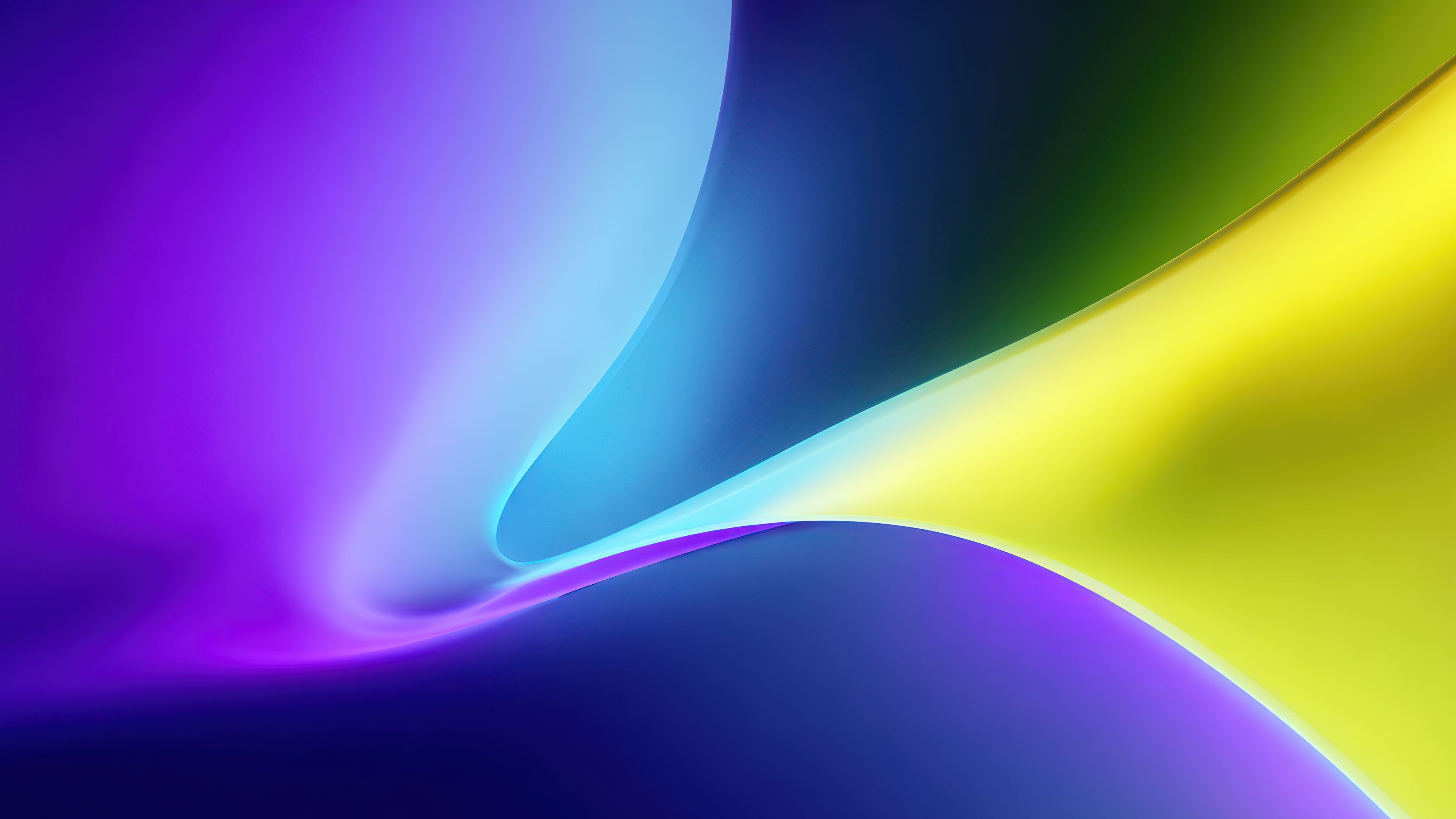 Smooth Gradient Waves Digital Art Wallpaper