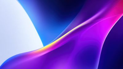 Abstract Gradient Purple Blue Digital Art Wave Wallpaper