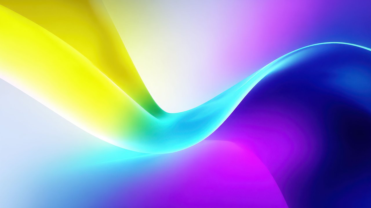 Abstract Gradient Wave Digital Art Wallpaper