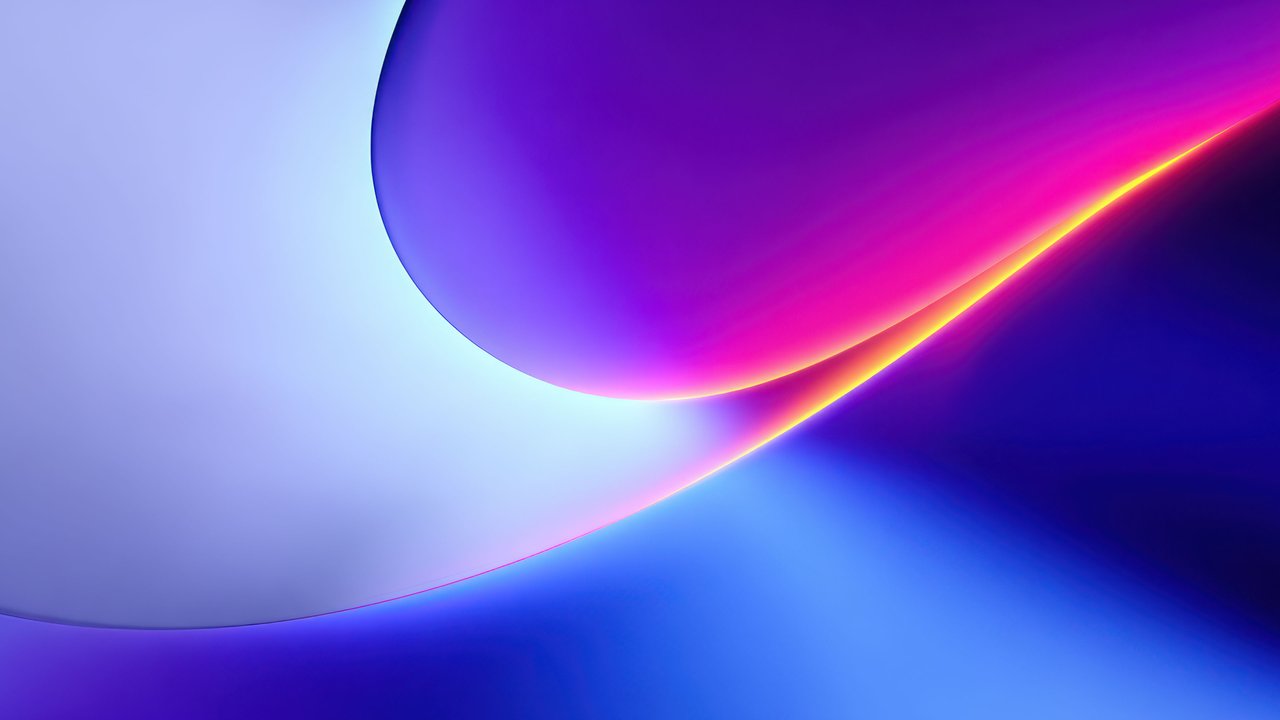 Abstract Digital Art: Purple Blue Gradient Curve Wallpaper