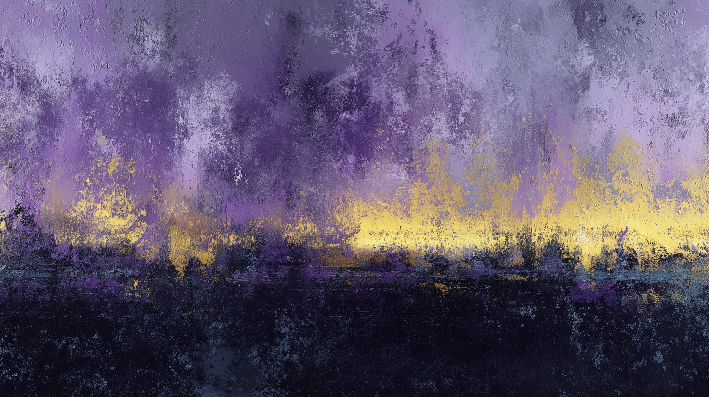 Abstract Textured Purple Gold Dark Wallpaper