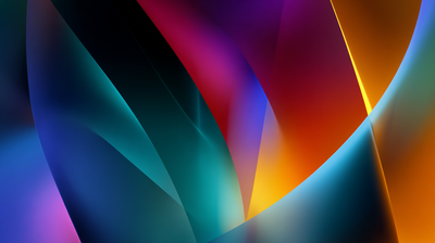 Abstract Gradient Colorful Waves Wallpaper