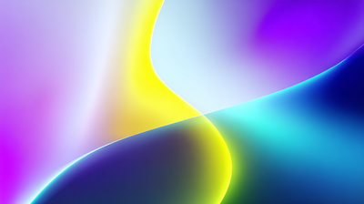 Abstract Gradient Wavy Lines Purple Yellow Blue Wallpaper