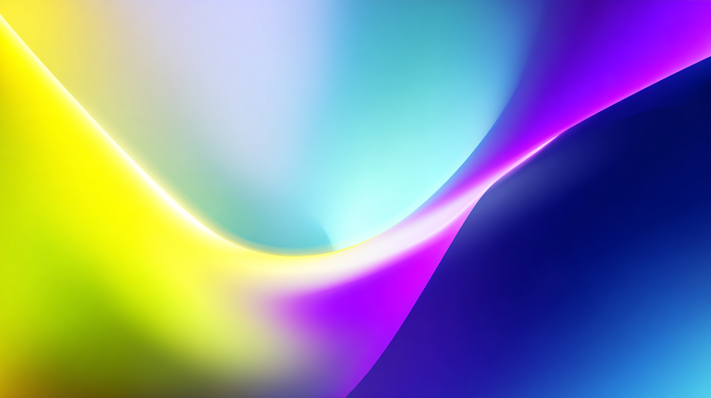 Abstract Gradient Curve Wallpaper Blue Yellow Purple
