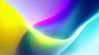 Abstract Wavy Gradient Colors Digital Art Wallpaper
