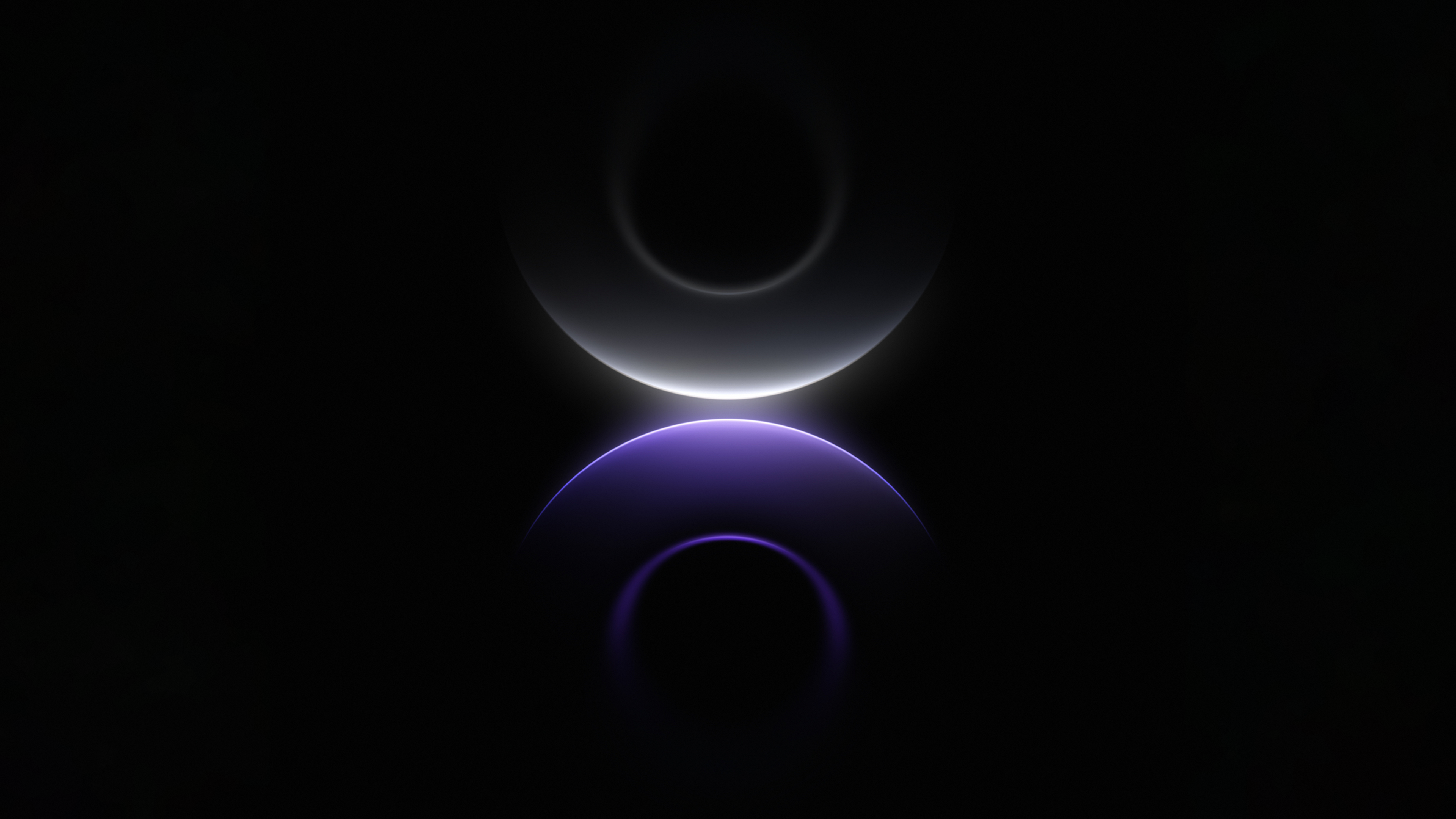 Abstract Purple White Glowing Arcs Dark Background Wallpaper