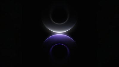 Abstract Purple White Glowing Arcs Dark Background Wallpaper