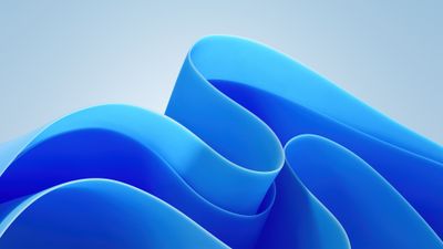 Abstract Blue Wavy Curves Wallpaper