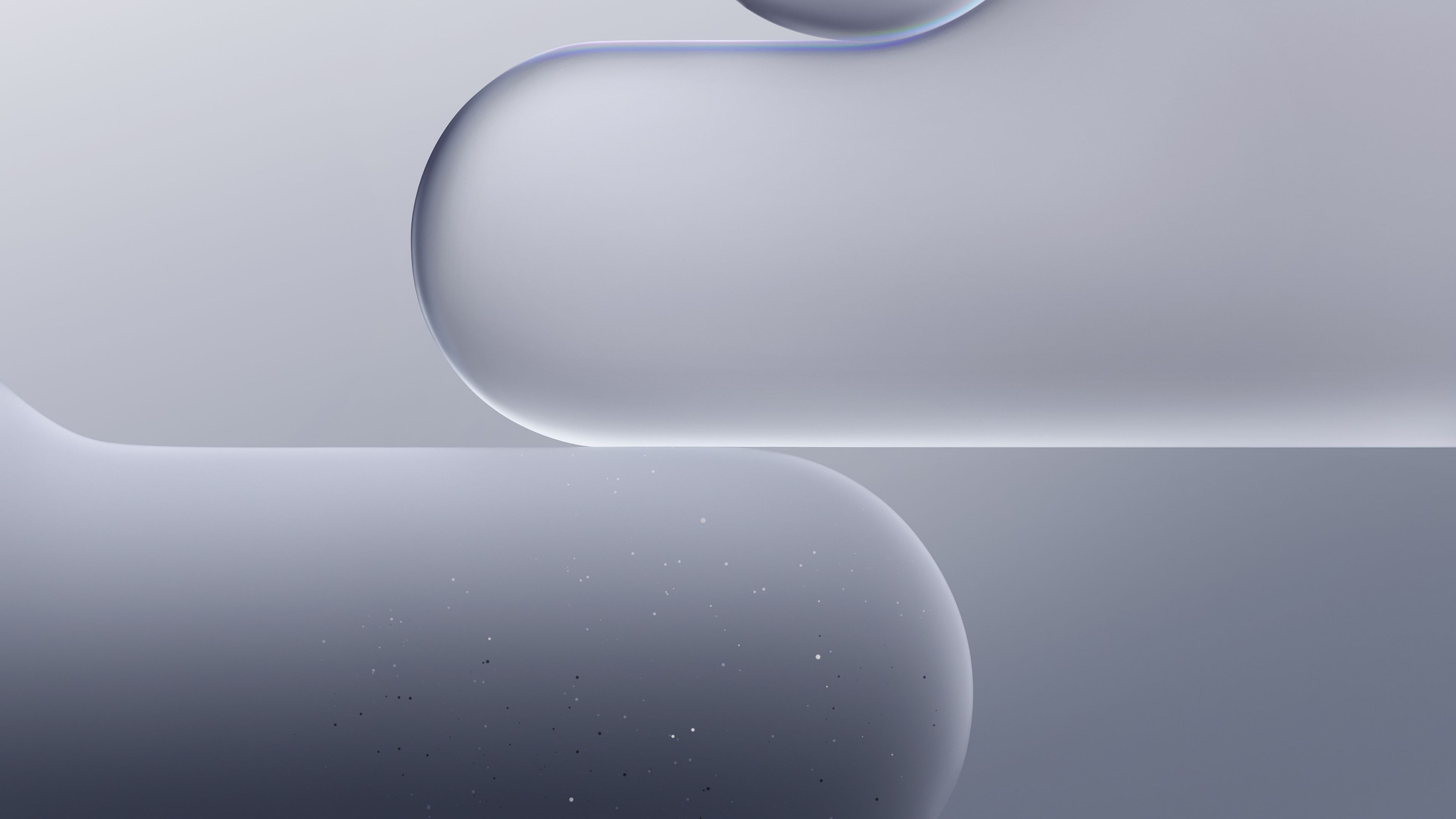 Abstract Gray Gradient Curved Shapes Wallpaper