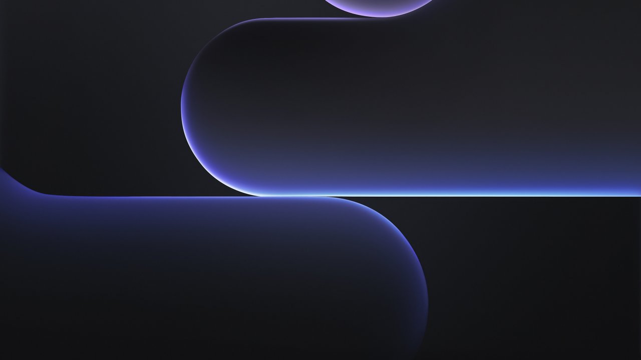Dark Abstract Purple Blue Glow Wallpaper