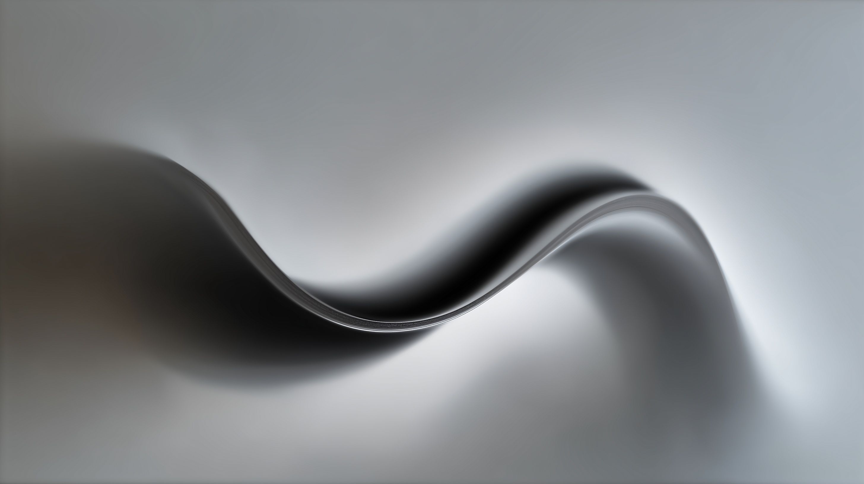 Abstract Grey Wave Minimalist Wallpaper