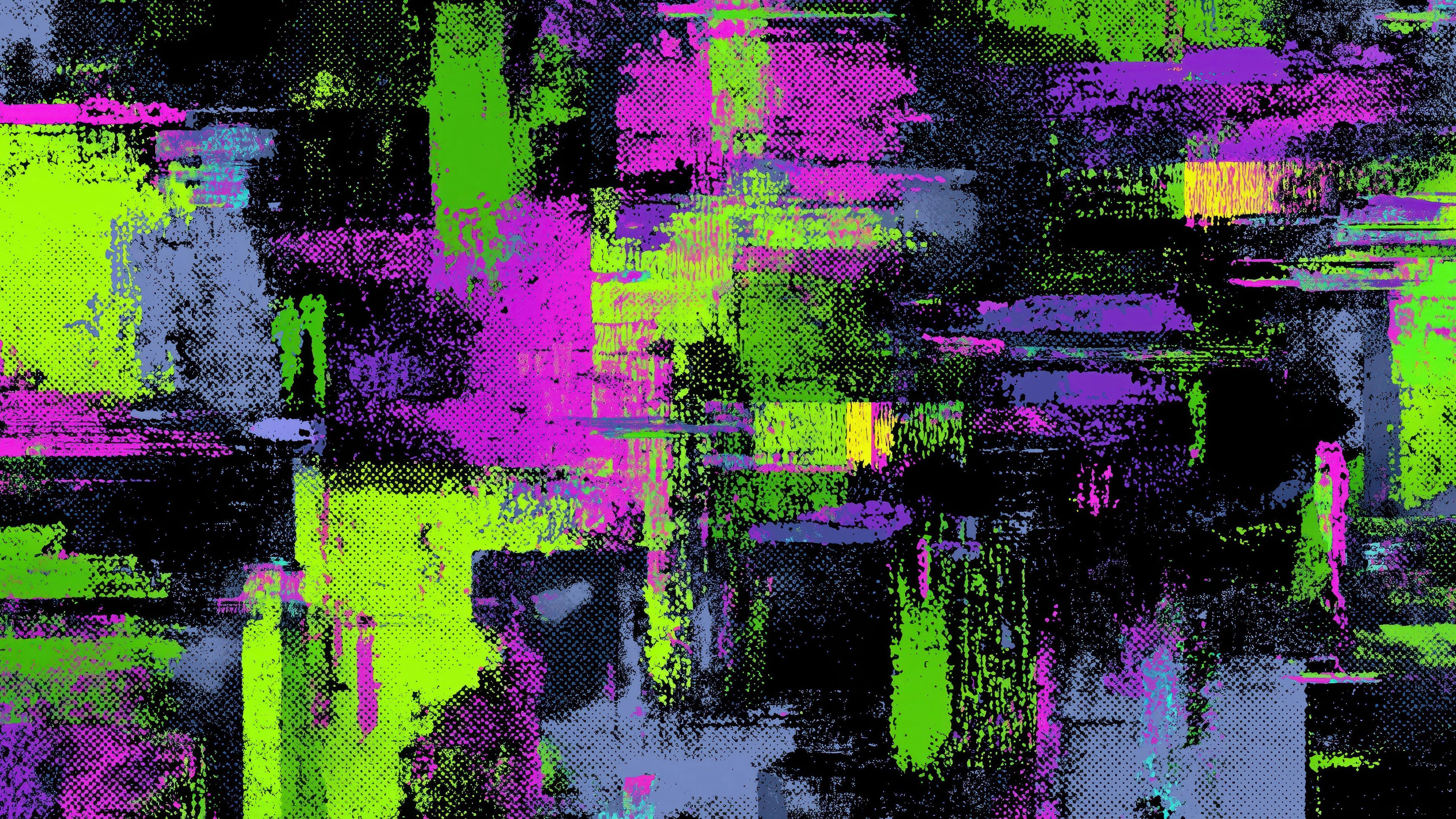 Abstract Neon Graffiti Art