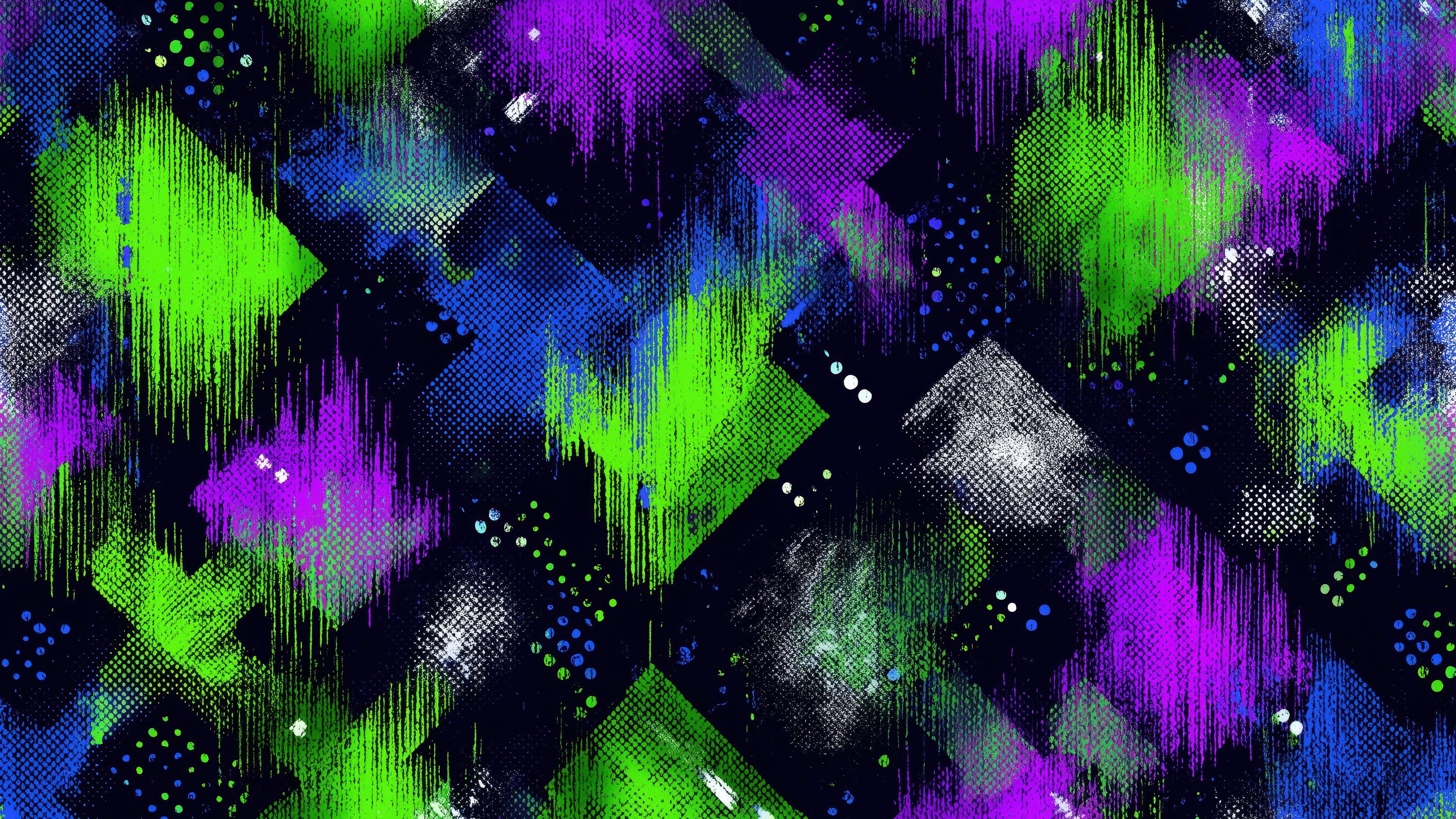 Colorful Abstract Geometric Grunge Wallpaper