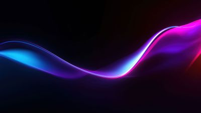 Abstract Neon Wave Background Wallpaper