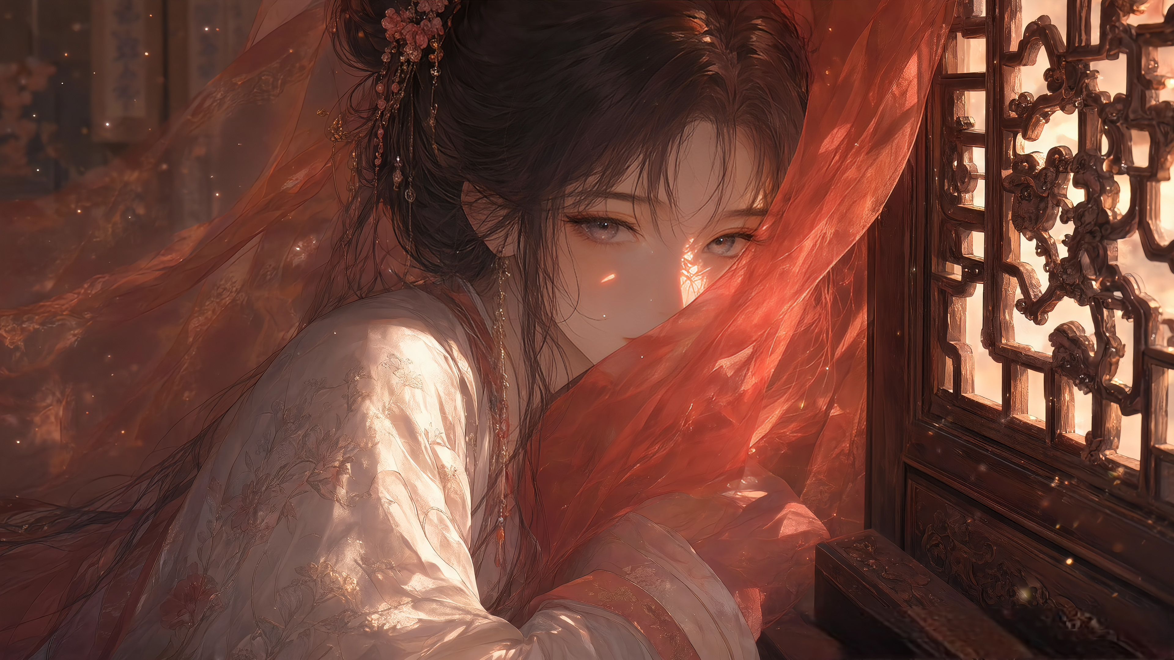 Behind the Red Veil: A Glance of Eternity