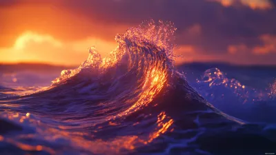 deniz dalgalı mükemmel duvar kağıdı