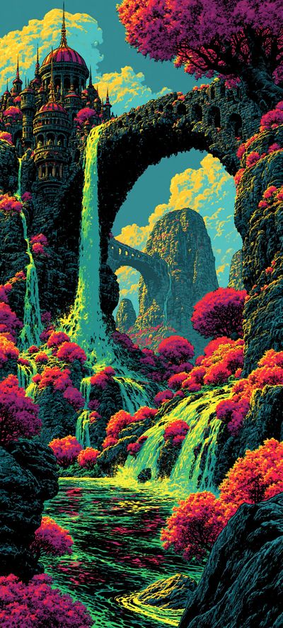 Blacklight Special - Waterfall #2