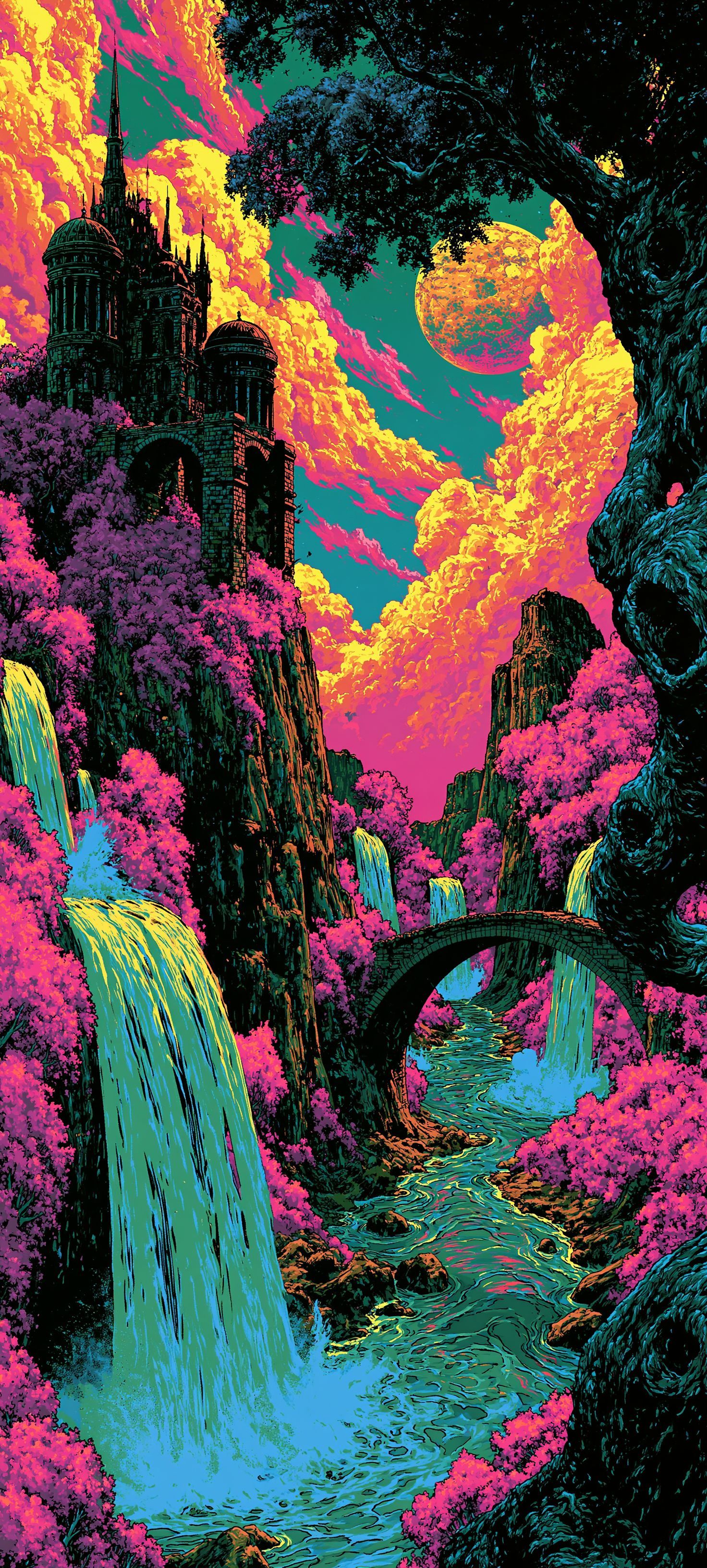 Blacklight Special - Waterfall #1