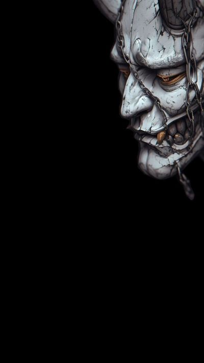 Asian mask wallpaper