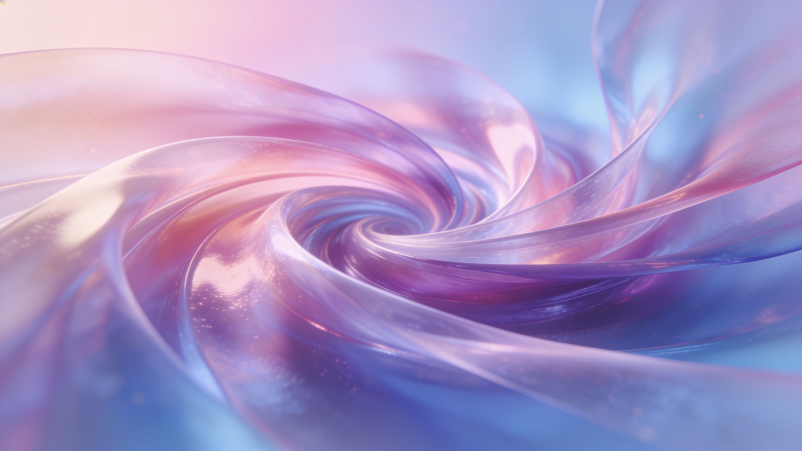 A mesmerizing swirl of pastel colors, including soft pinks, purples, and blues, creates an ethereal and dreamlike atmosphere, evoking a sense of calm and wonder.