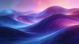 A serene scene of ocean waves is depicted with a dreamy, ethereal quality, bathed in soft hues of blue and pink as the sun sets, creating a tranquil and calming atmosphere.